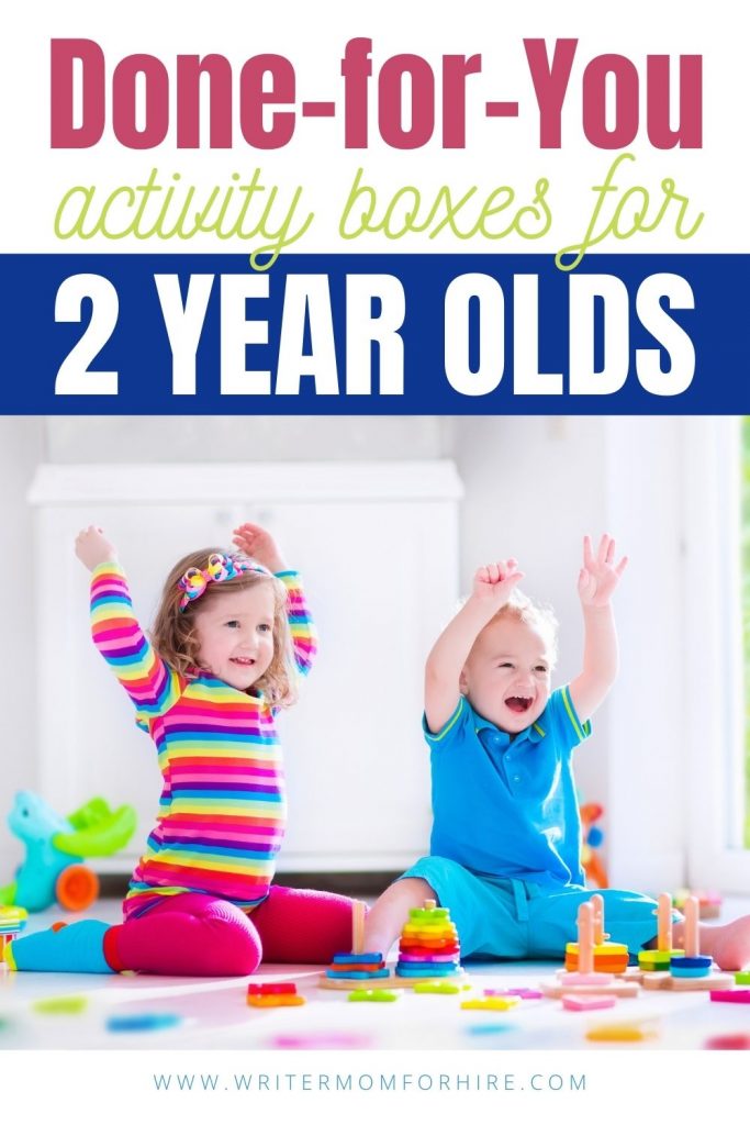 pin this image to share the list of 21 best monthly subscription boxes for toddlers | activity boxes for 2 year olds