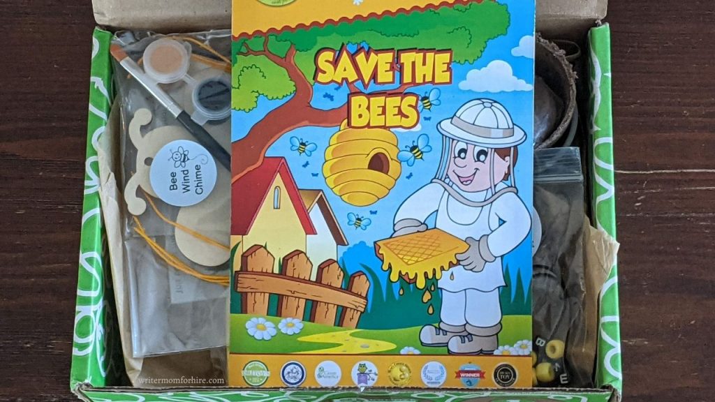 green kid crafts save the bees steam kit with the mini magazine on top