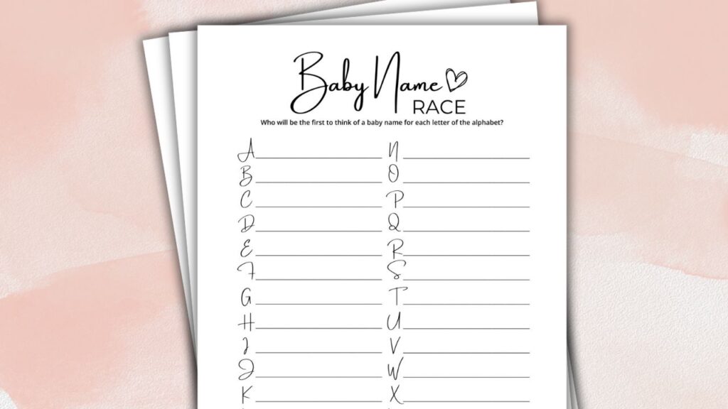 baby name race game